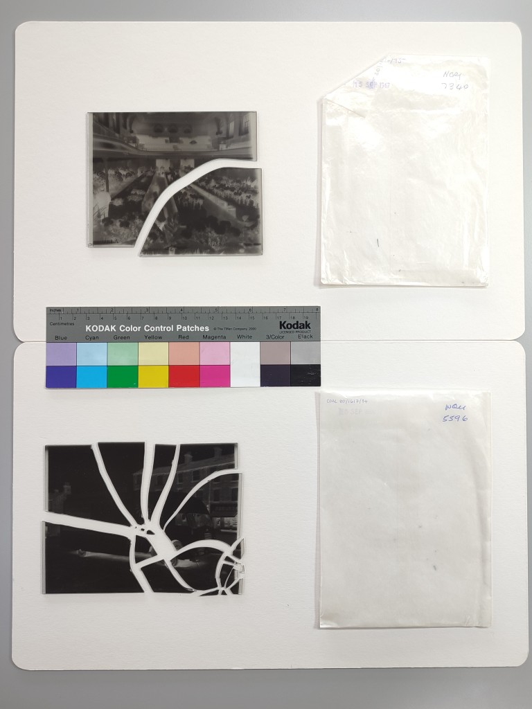 Fig. 5 – Photo documentation of the broken negatives in the file COAL 80-1617